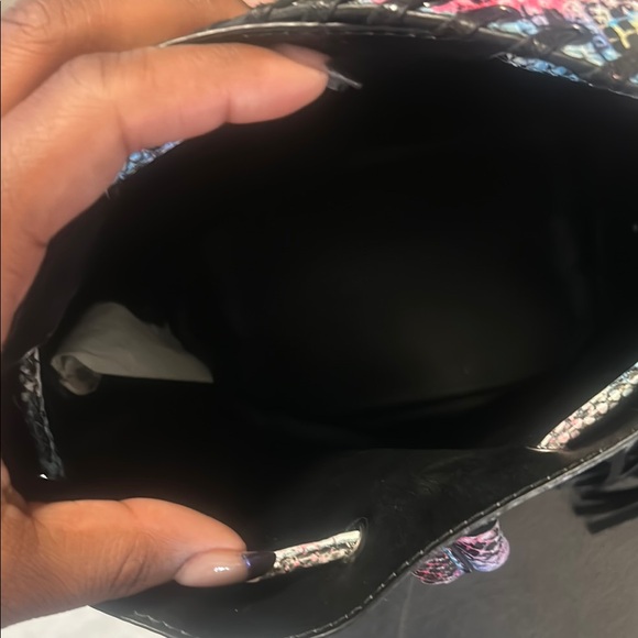 Aldo Black and Blue Shoulder Bag with Artistic Design - Picture 4 of 5